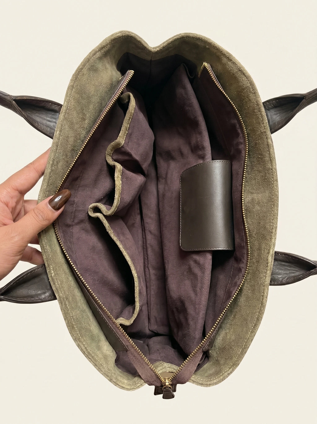 One11 - Large leather laptop Tote Bag