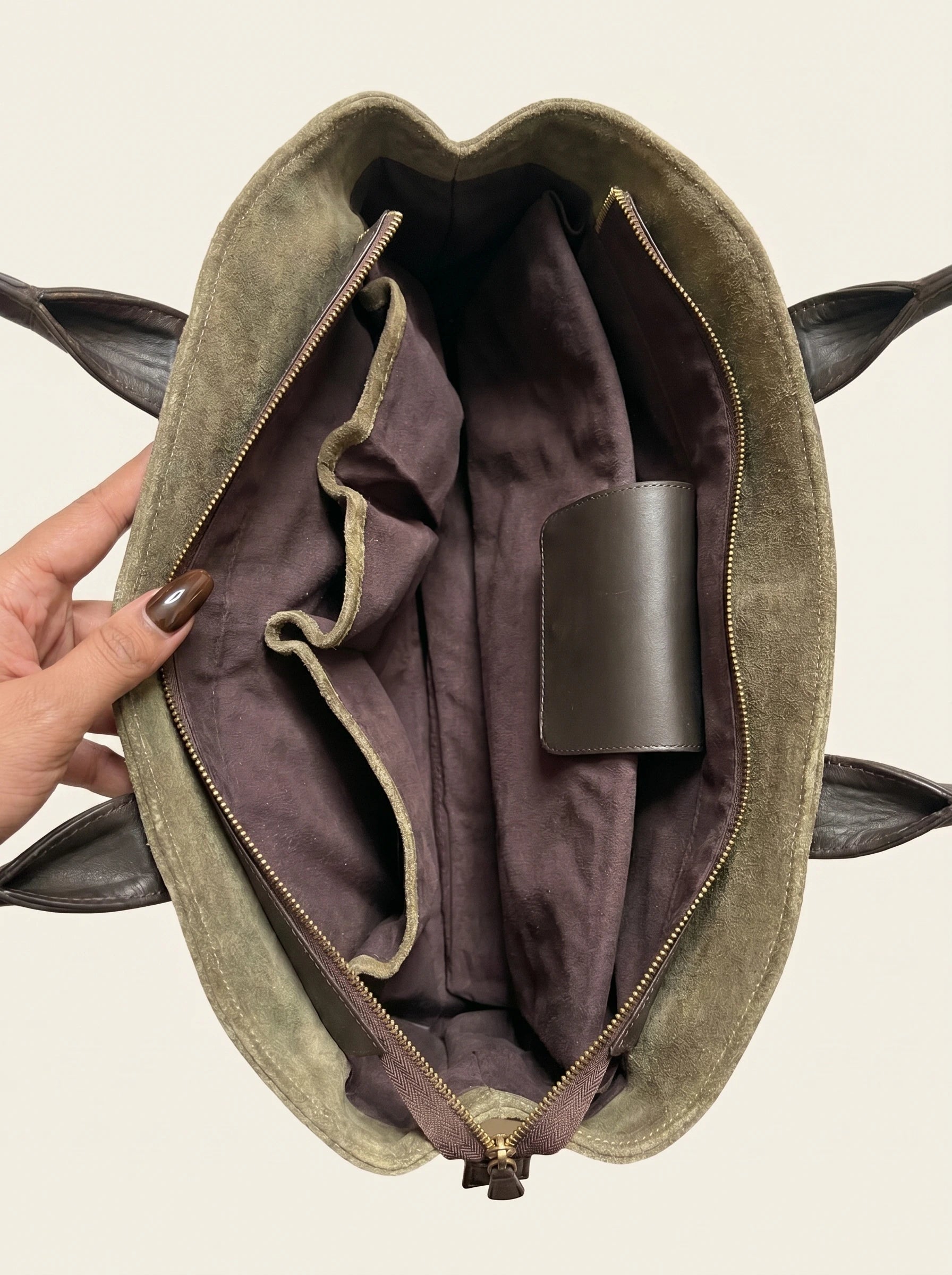 One11 - Large leather laptop Tote Bag